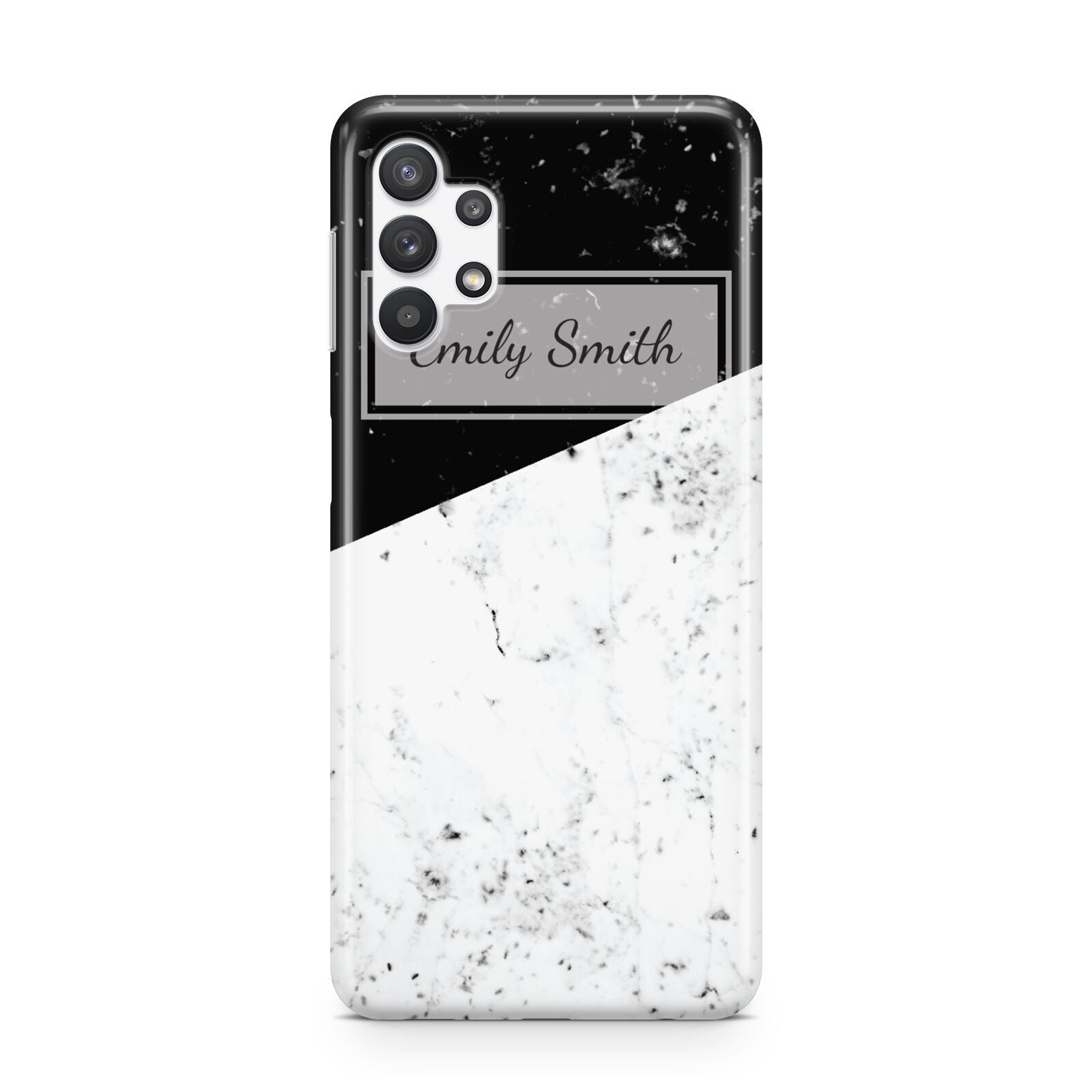 Personalised Day Night Marble Name Initials Samsung A32 5G Case