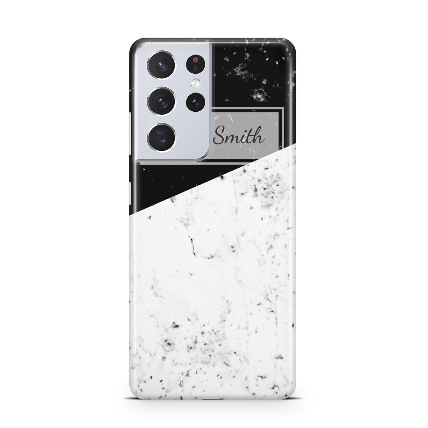 Personalised Day Night Marble Name Initials Samsung S21 Ultra Case