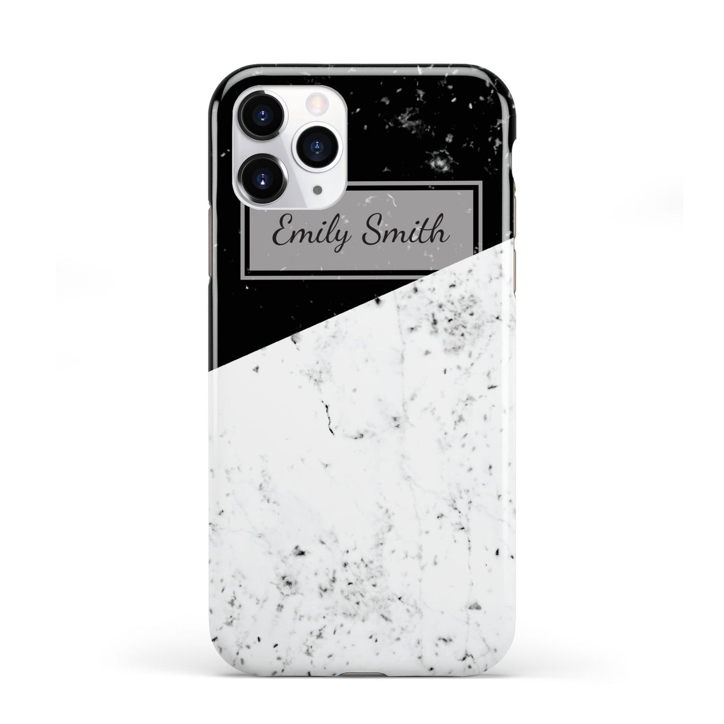 Personalised Day Night Marble Name Initials iPhone 11 Pro 3D Tough Case