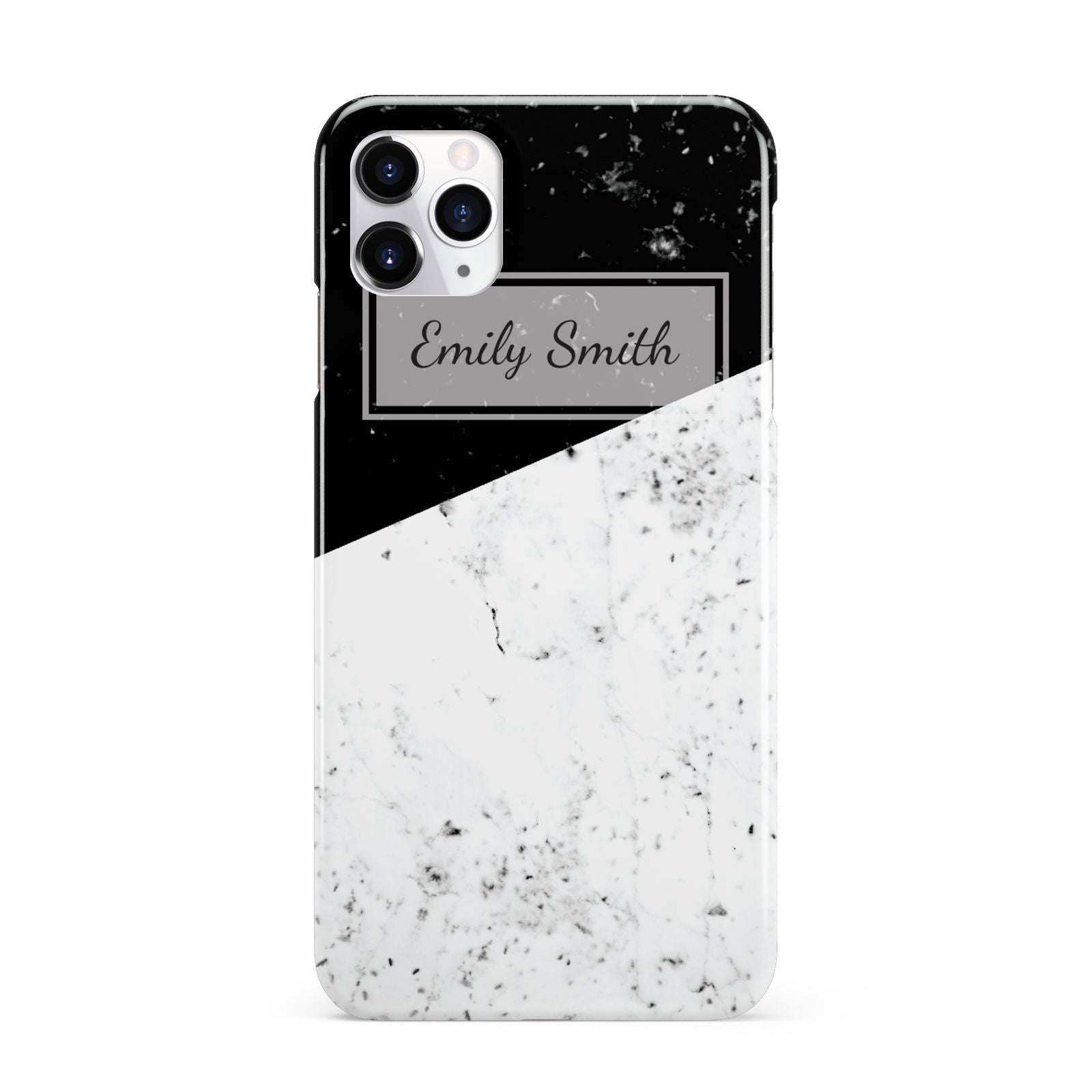 Personalised Day Night Marble Name Initials iPhone 11 Pro Max 3D Snap Case