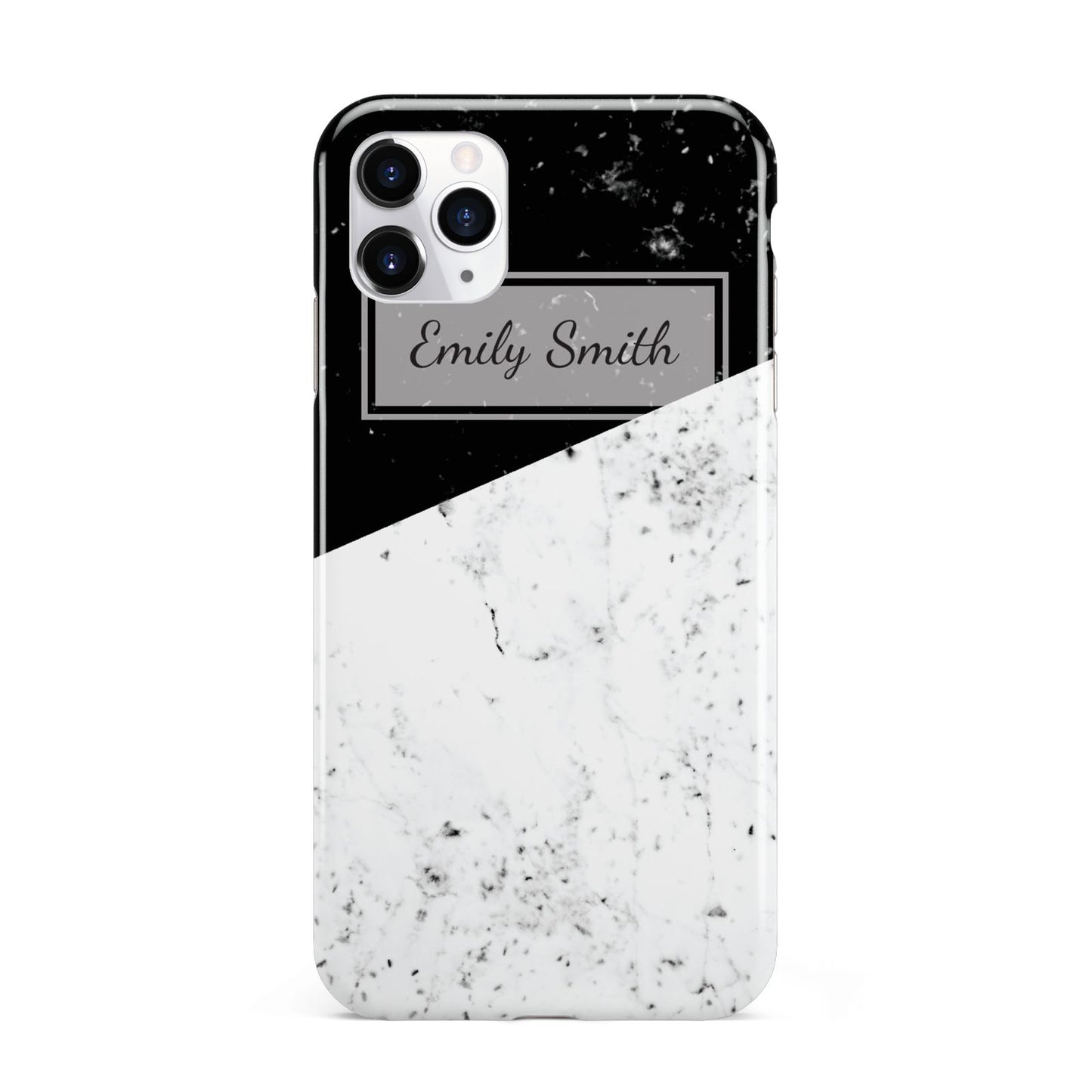 Personalised Day Night Marble Name Initials iPhone 11 Pro Max 3D Tough Case