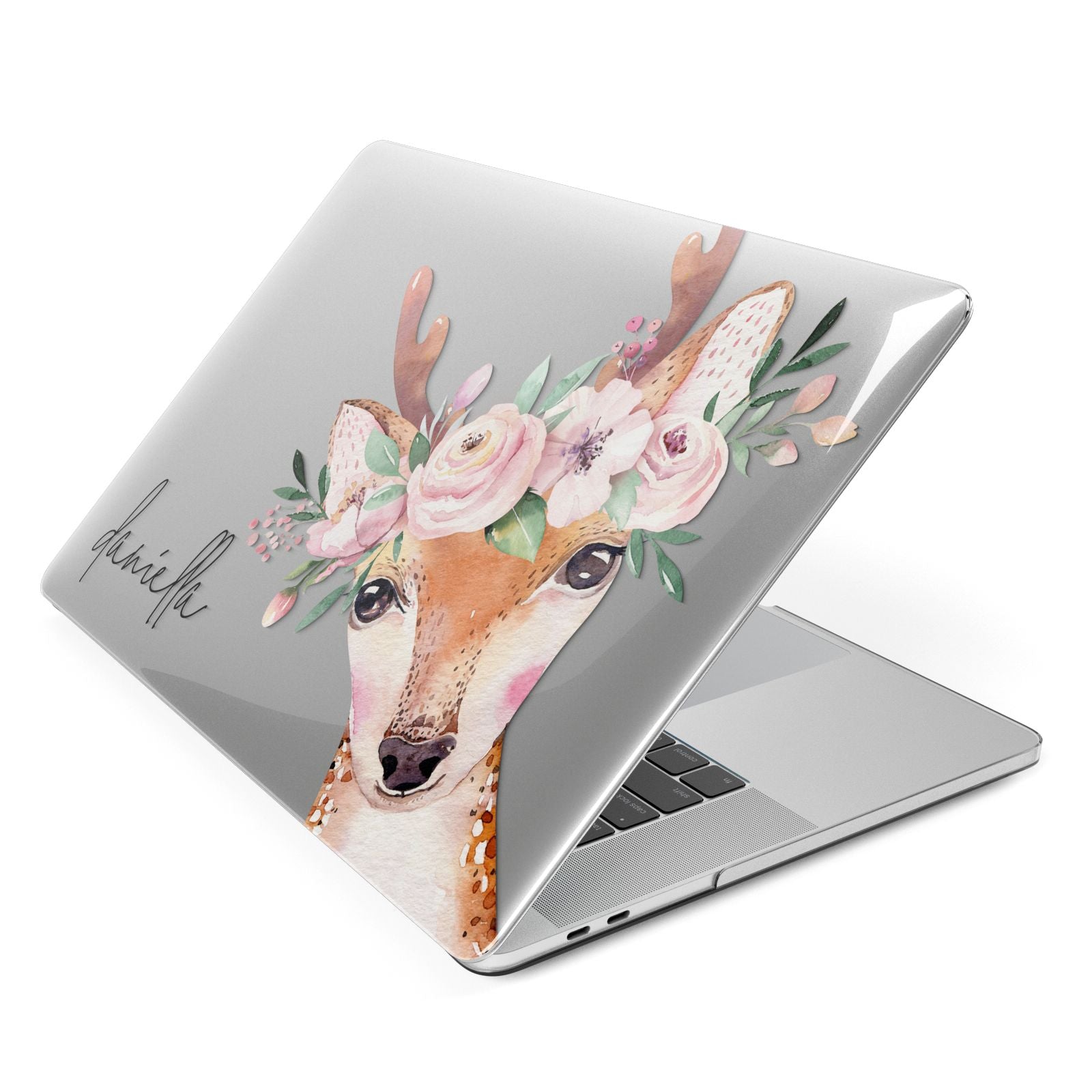 Personalised Deer Apple MacBook Case Side View