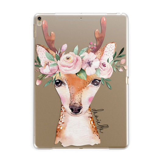 Personalised Deer Apple iPad Gold Case