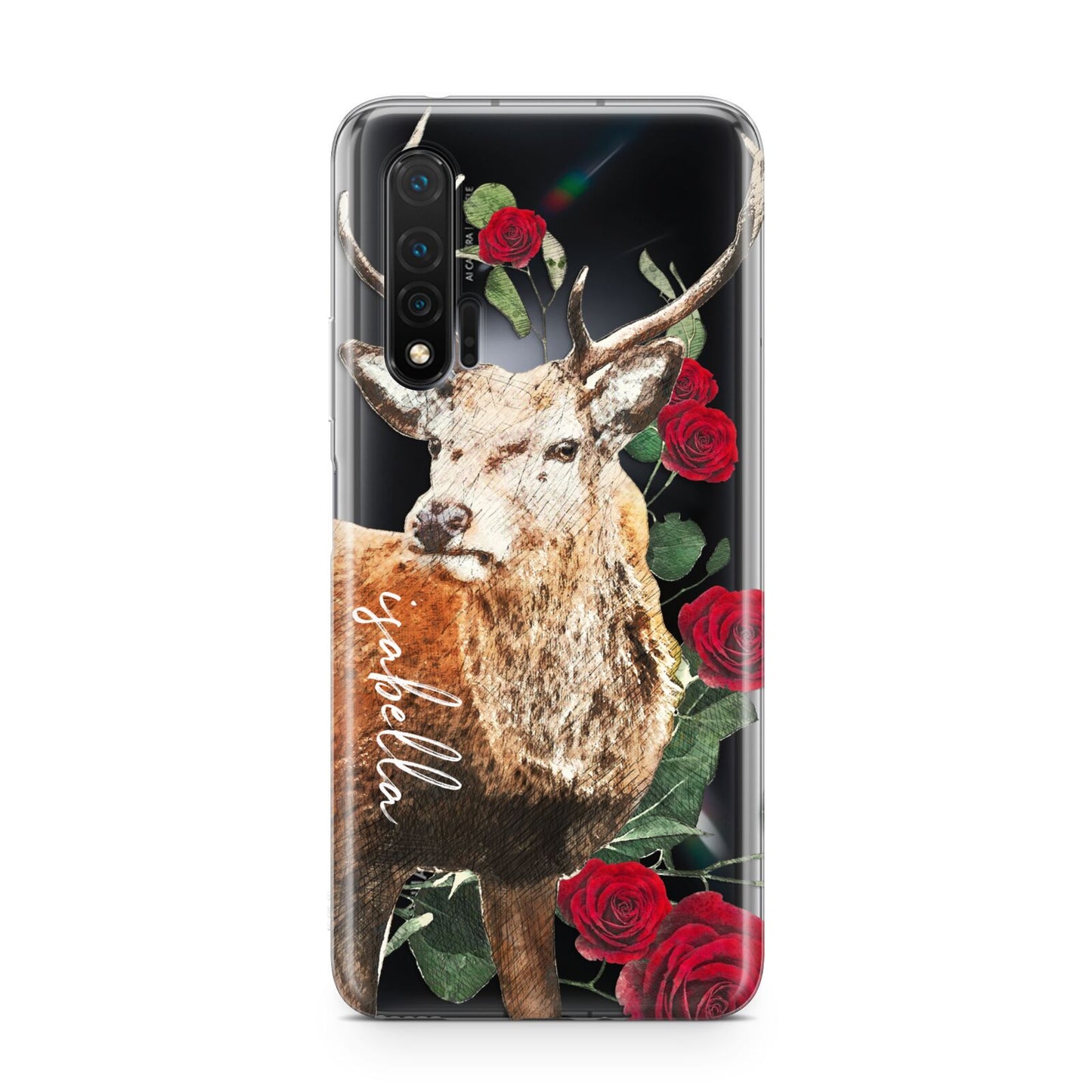 Personalised Deer Name Huawei Nova 6 Phone Case