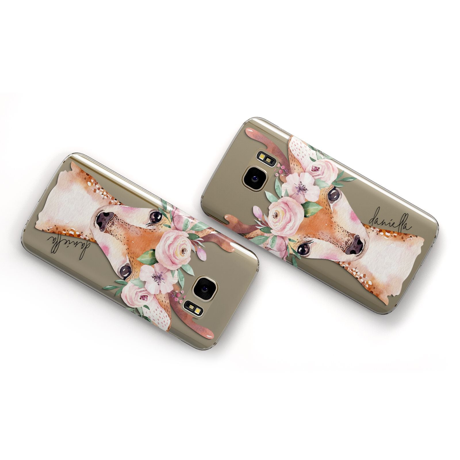 Personalised Deer Samsung Galaxy Case Flat Overview