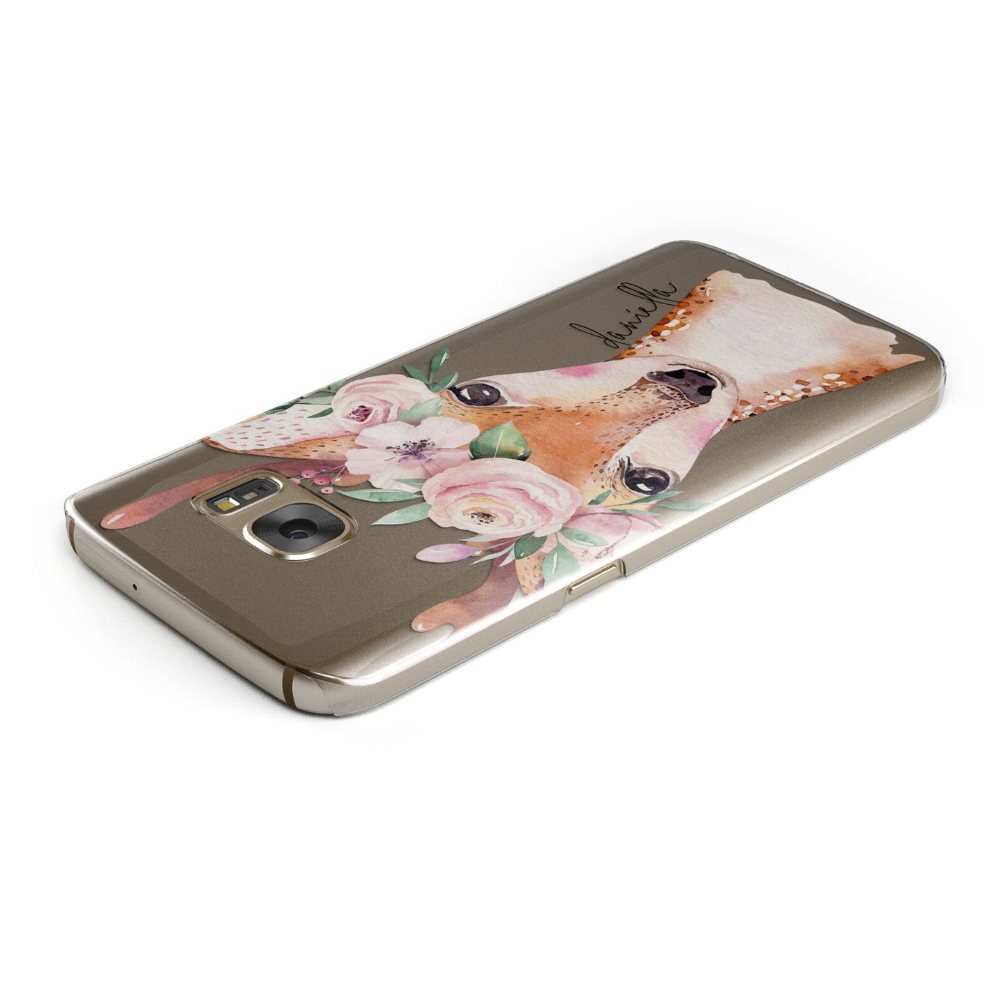 Personalised Deer Samsung Galaxy Case Top Cutout