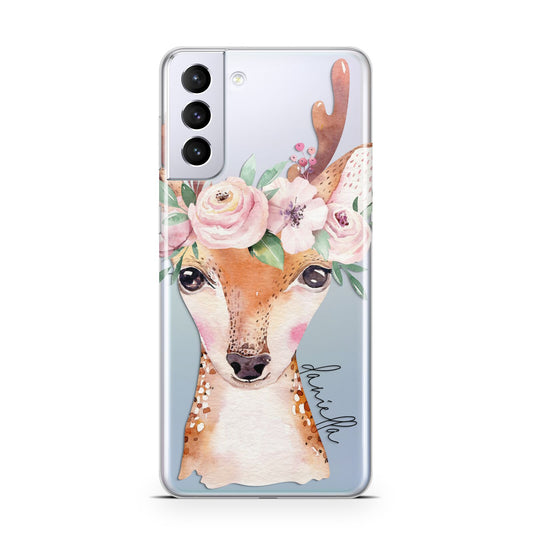 Personalised Deer Samsung S21 Plus Phone Case