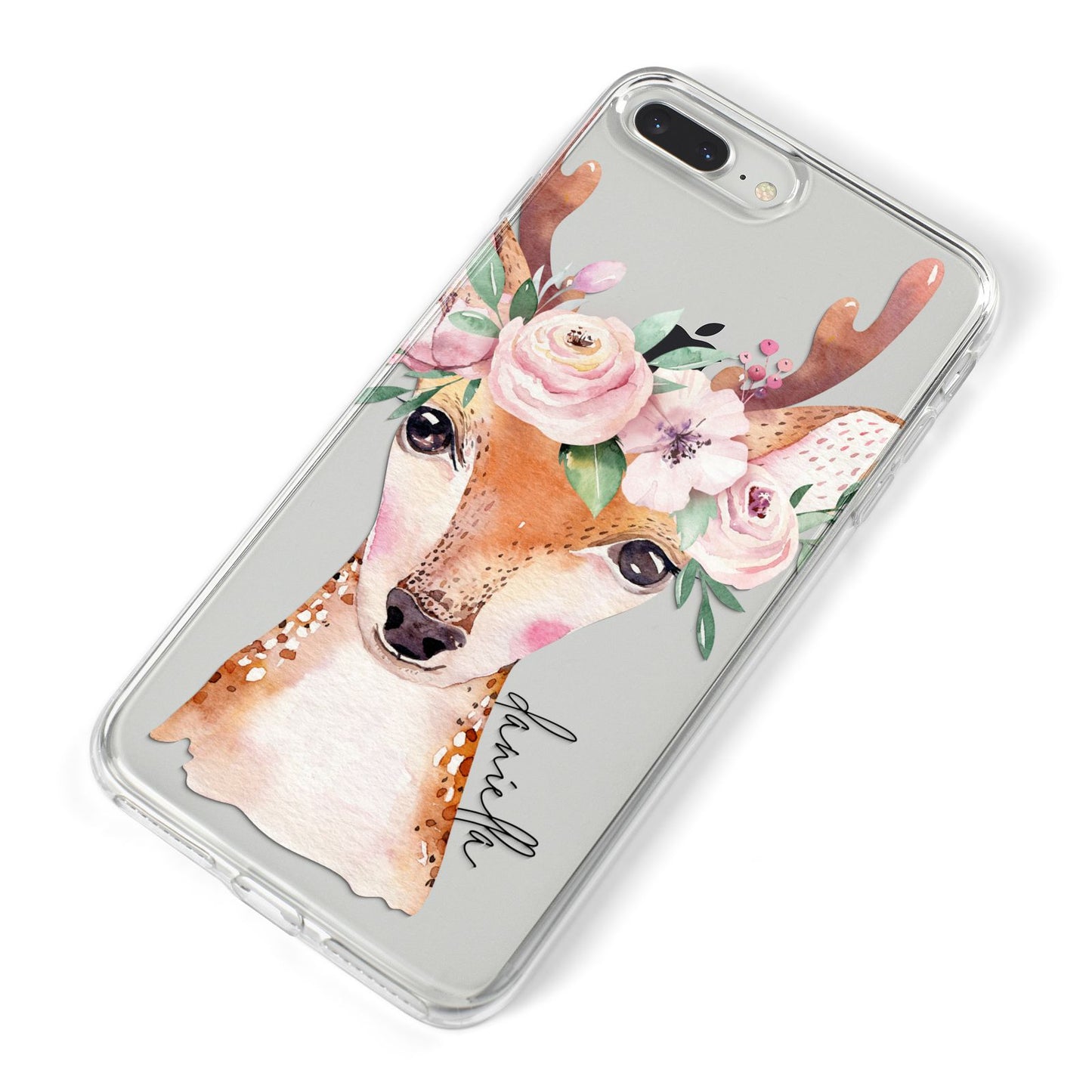 Personalised Deer iPhone 8 Plus Bumper Case on Silver iPhone Alternative Image