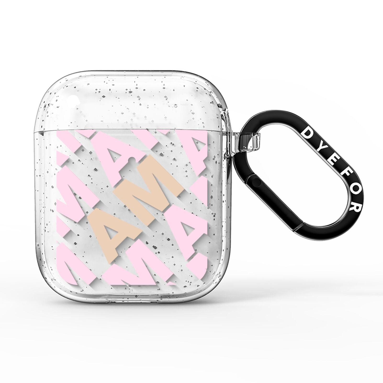 Personalised Diagonal Bold Initials AirPods Glitter Case