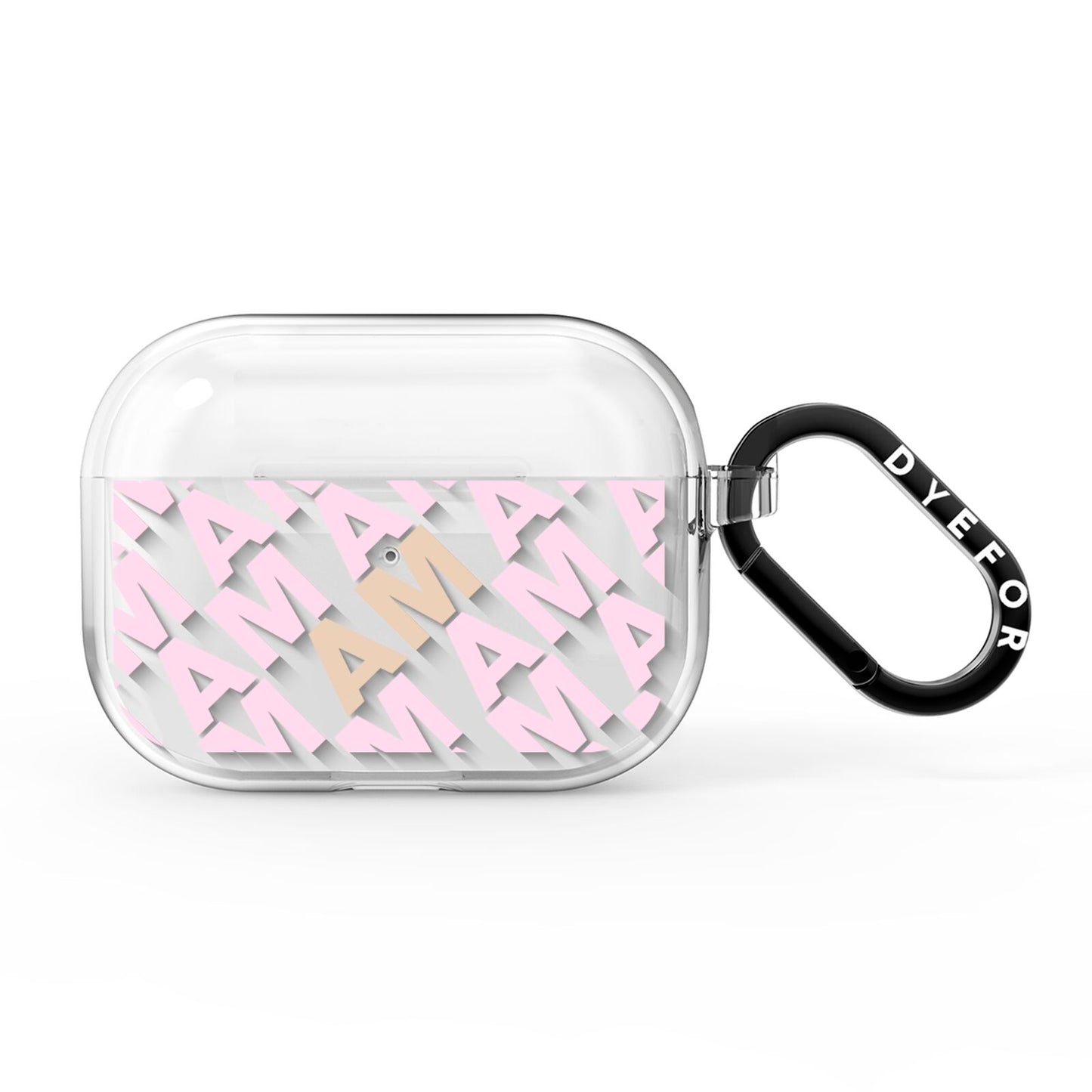 Personalised Diagonal Bold Initials AirPods Pro Clear Case