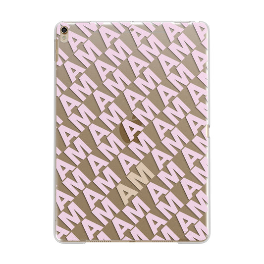 Personalised Diagonal Bold Initials Apple iPad Gold Case