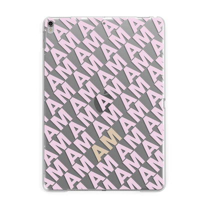 Personalised Diagonal Bold Initials Apple iPad Silver Case