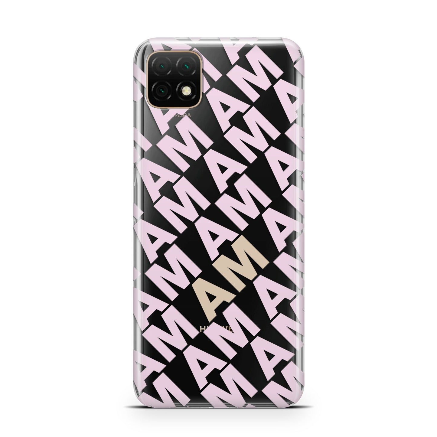 Personalised Diagonal Bold Initials Huawei Enjoy 20 Phone Case