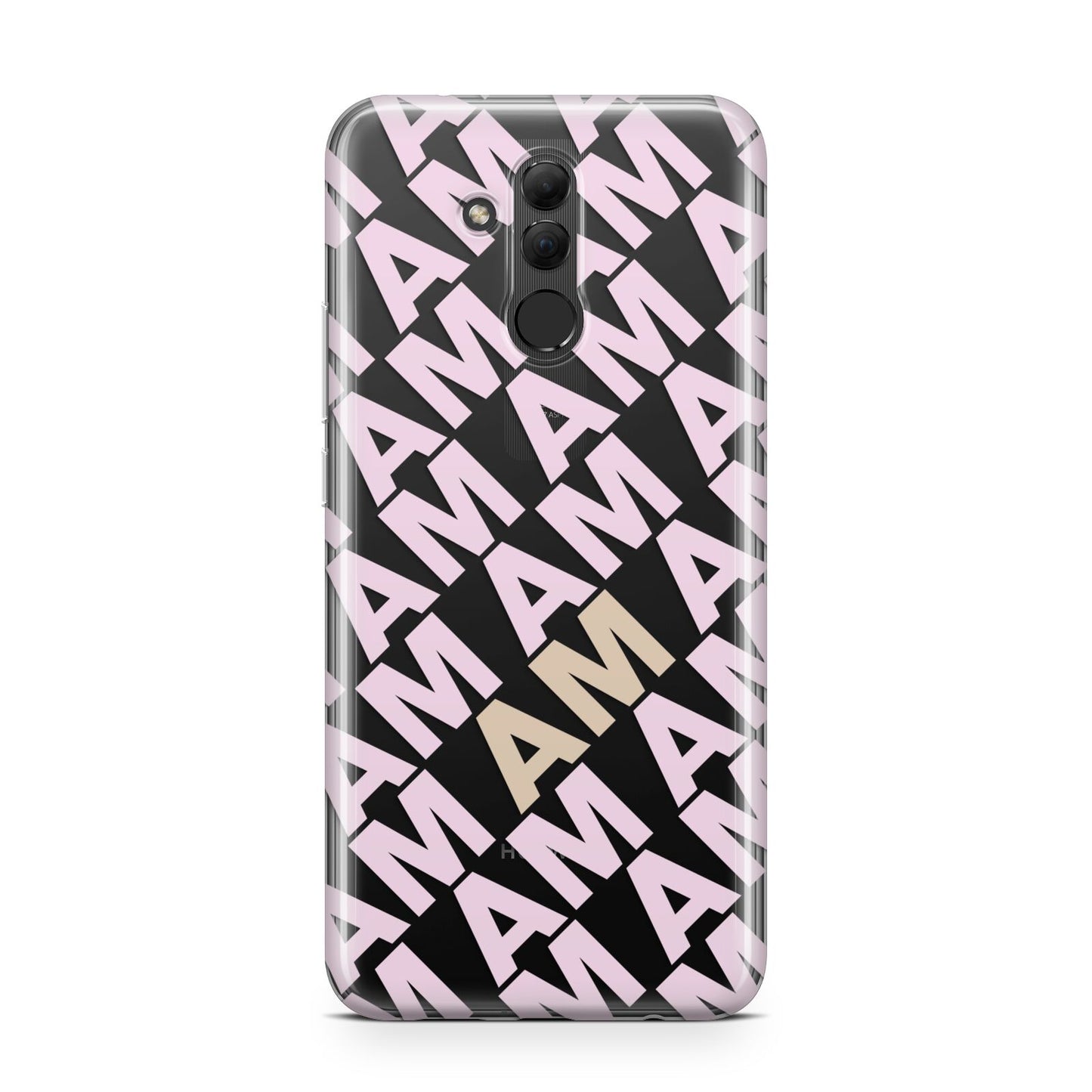 Personalised Diagonal Bold Initials Huawei Mate 20 Lite