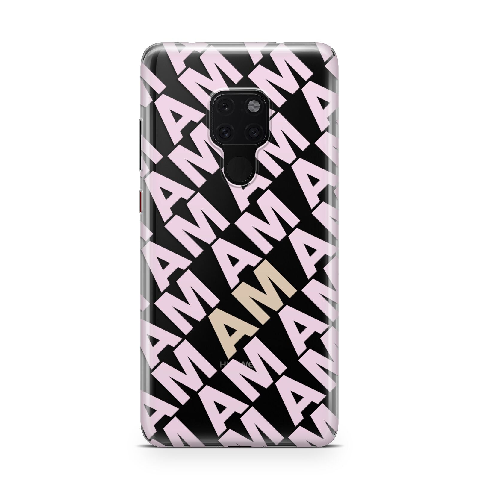 Personalised Diagonal Bold Initials Huawei Mate 20 Phone Case