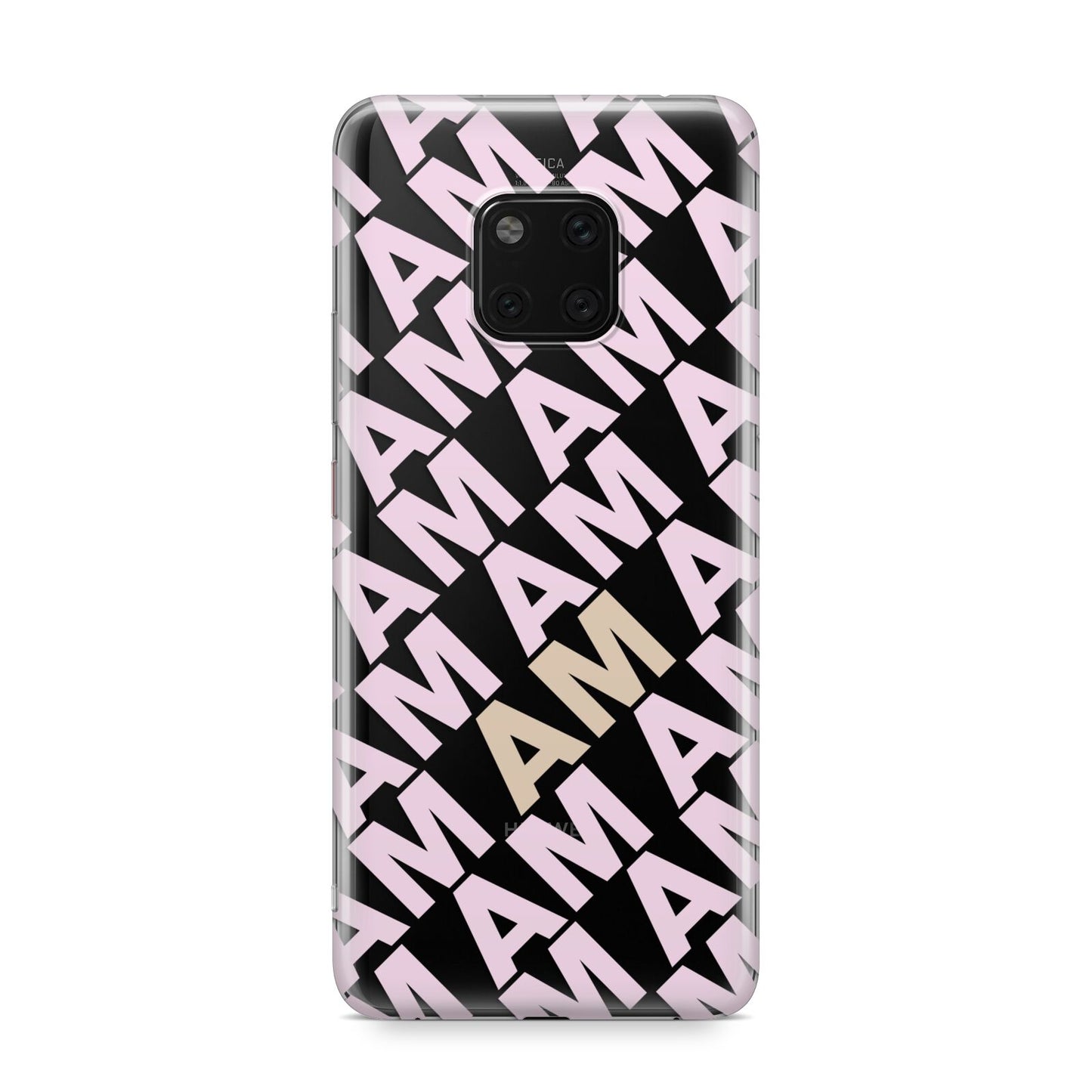 Personalised Diagonal Bold Initials Huawei Mate 20 Pro Phone Case