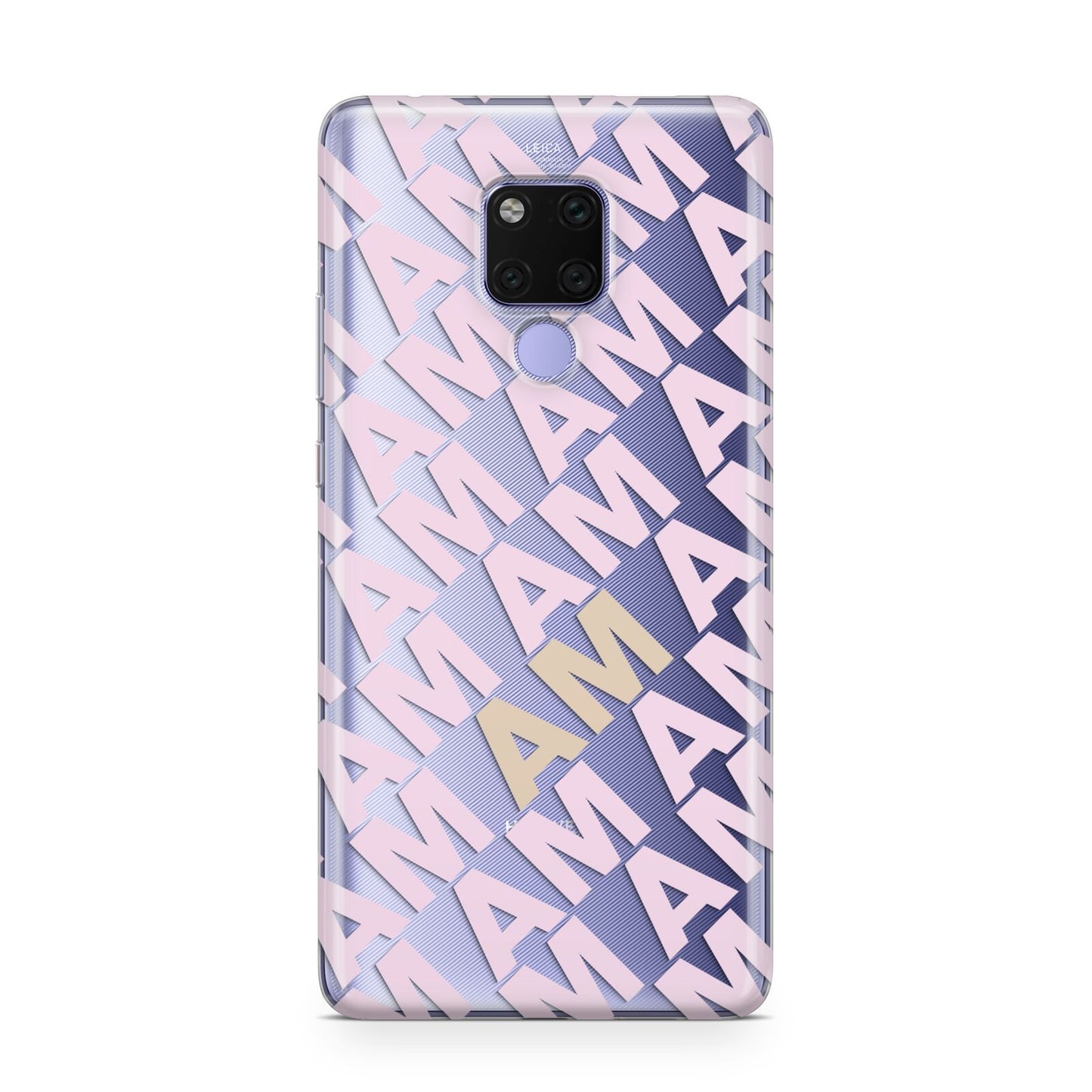 Personalised Diagonal Bold Initials Huawei Mate 20X Phone Case