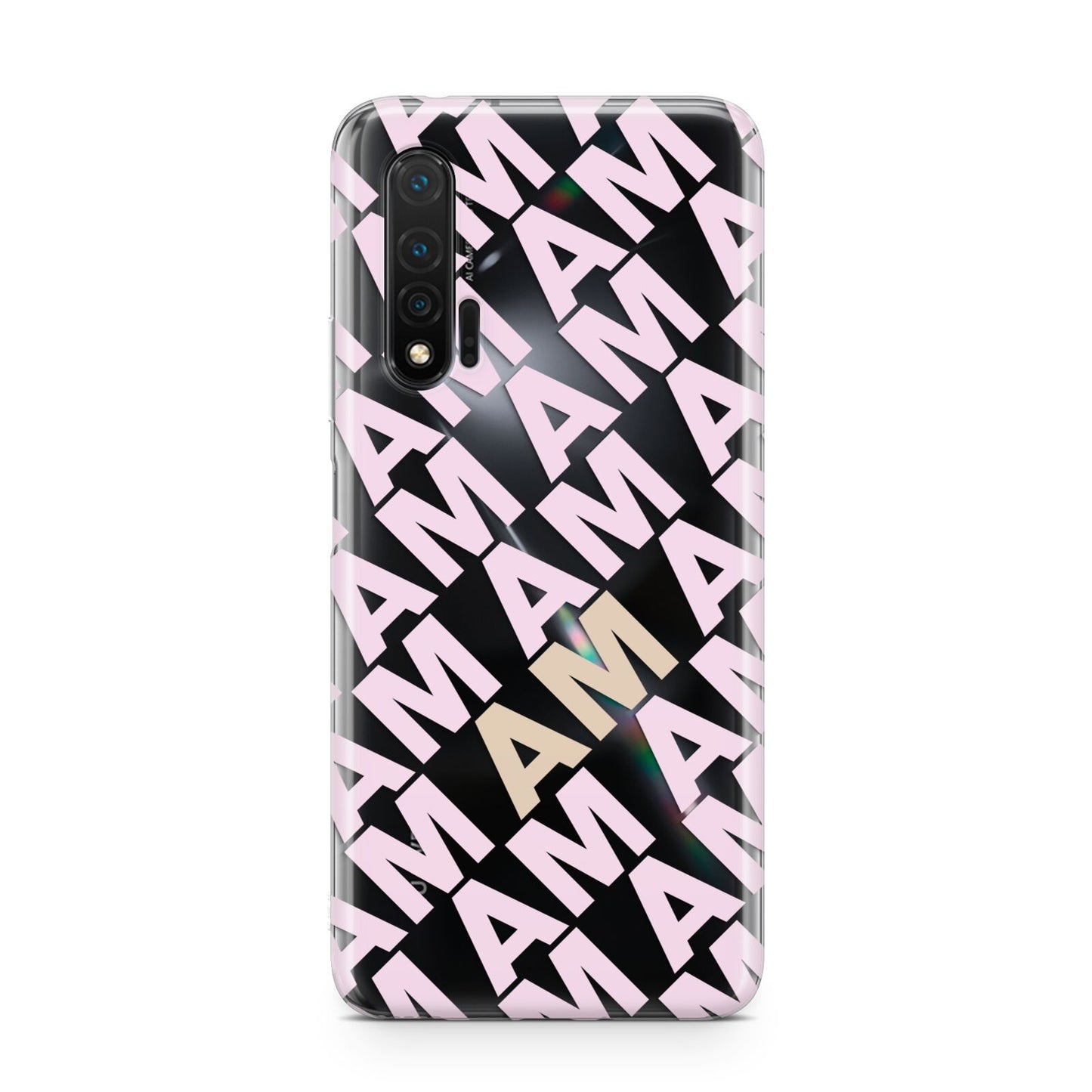 Personalised Diagonal Bold Initials Huawei Nova 6 Phone Case