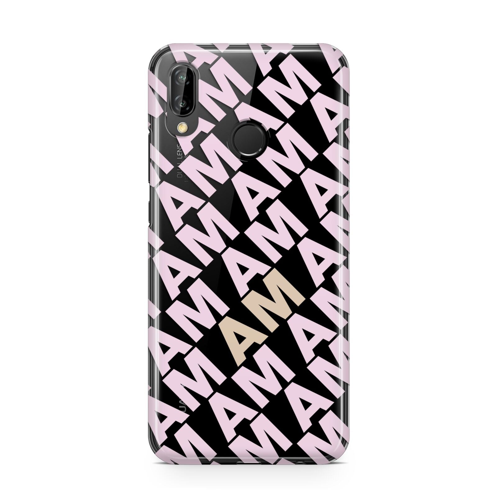 Personalised Diagonal Bold Initials Huawei P20 Lite Phone Case