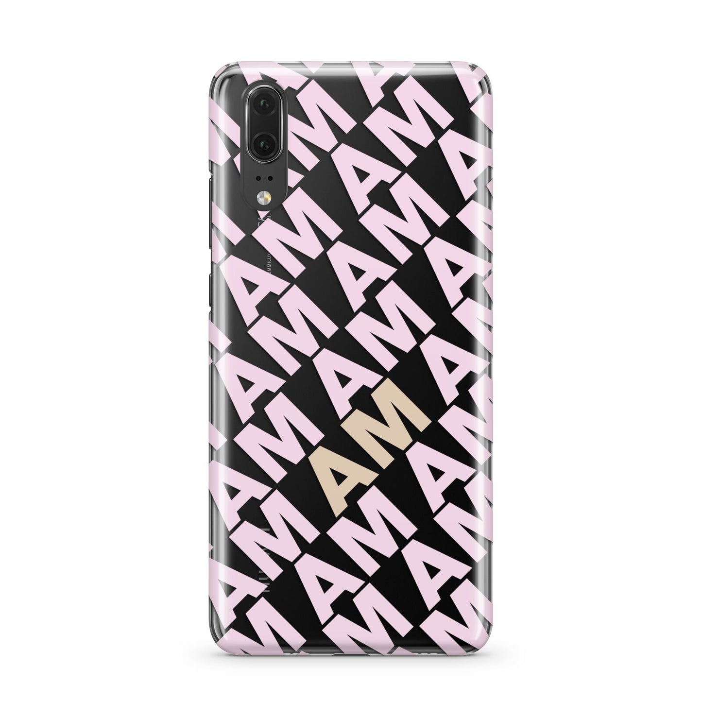 Personalised Diagonal Bold Initials Huawei P20 Phone Case