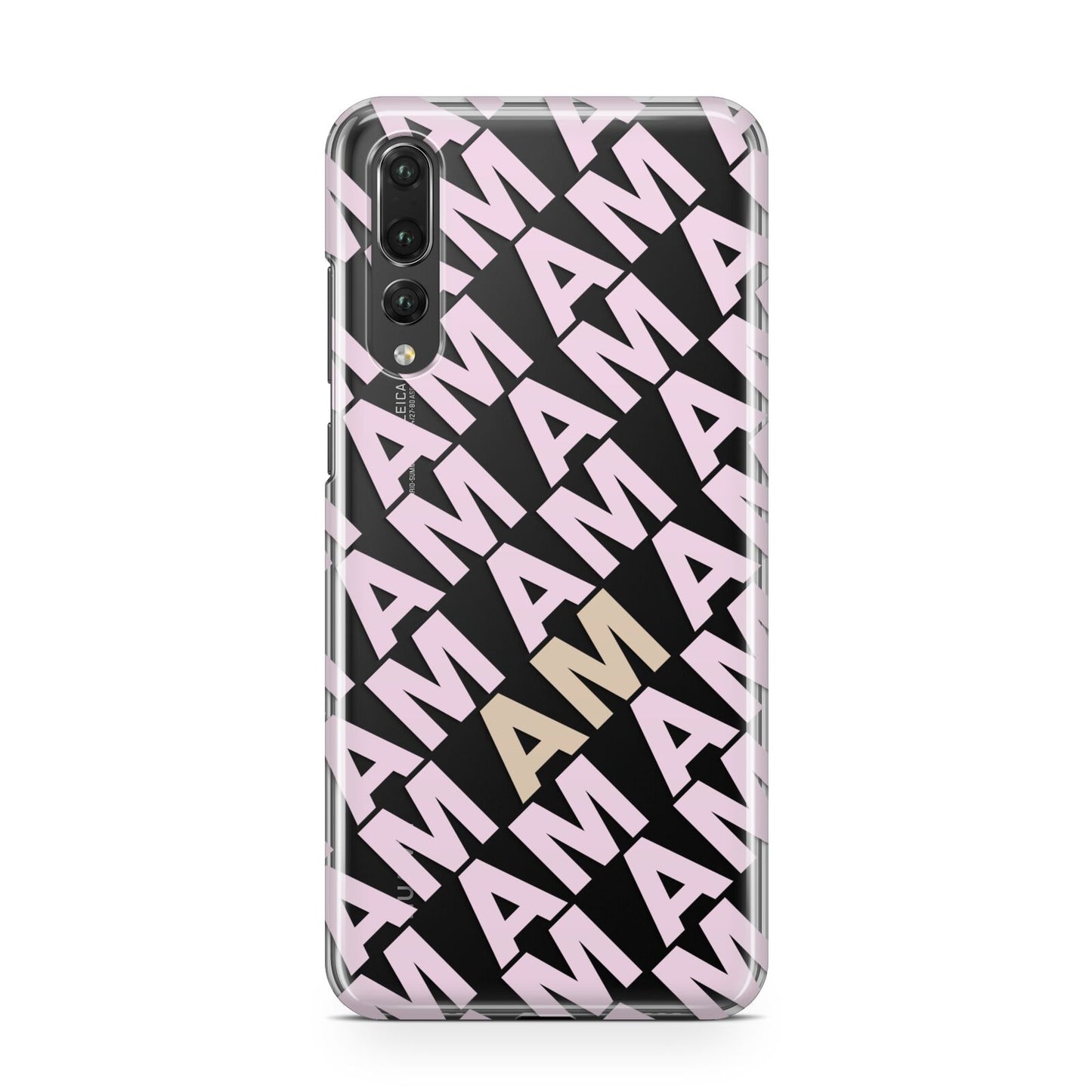 Personalised Diagonal Bold Initials Huawei P20 Pro Phone Case