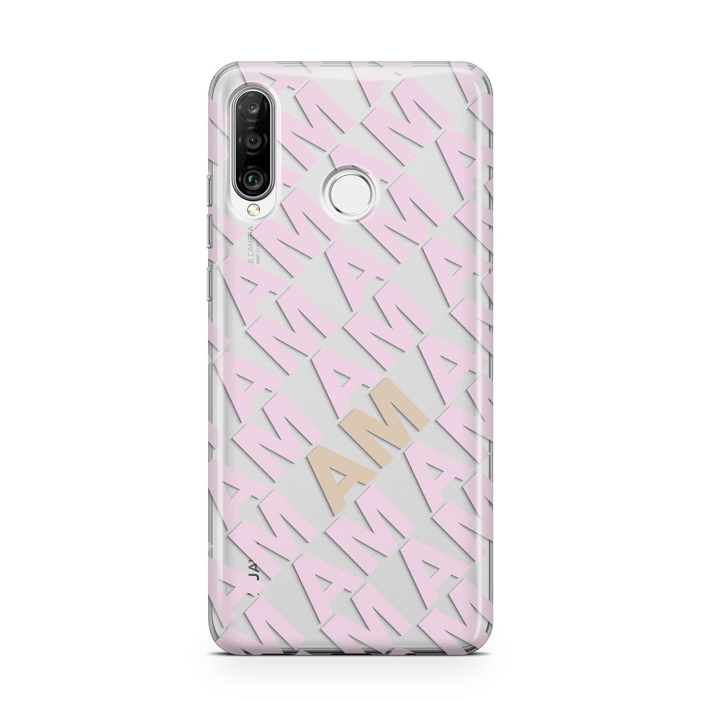 Personalised Diagonal Bold Initials Huawei P30 Lite Phone Case