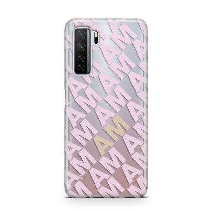 Personalised Diagonal Bold Initials Huawei P40 Lite 5G Phone Case