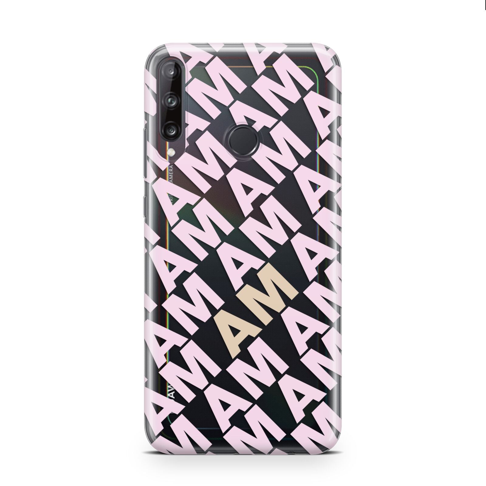 Personalised Diagonal Bold Initials Huawei P40 Lite E Phone Case