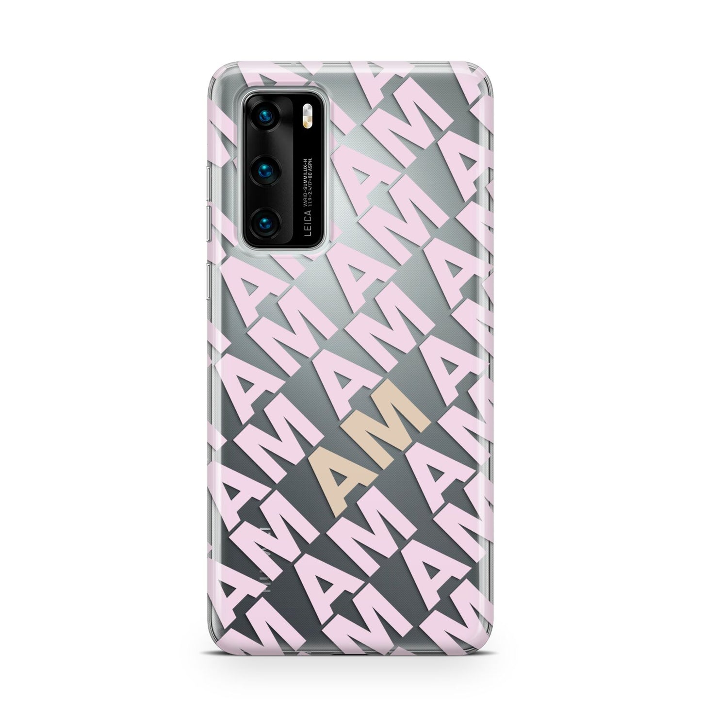 Personalised Diagonal Bold Initials Huawei P40 Phone Case