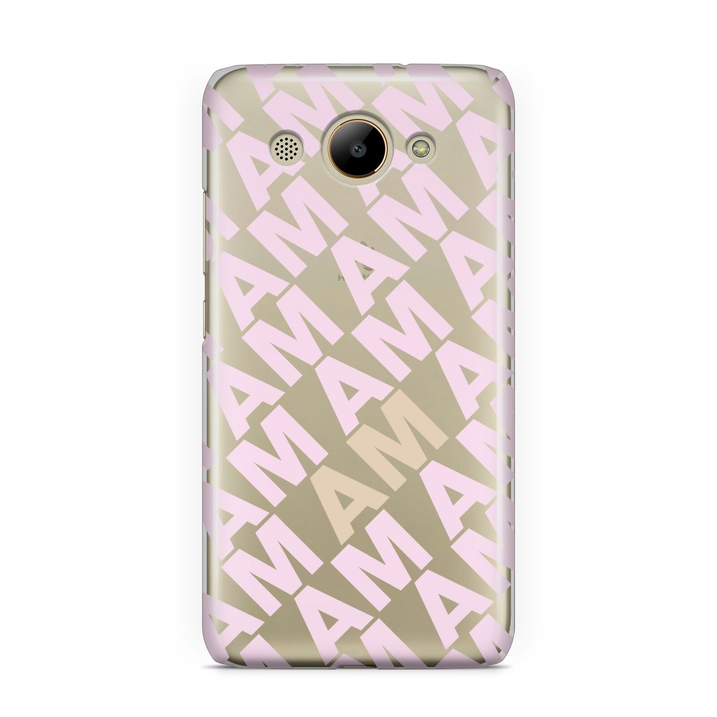 Personalised Diagonal Bold Initials Huawei Y3 2017