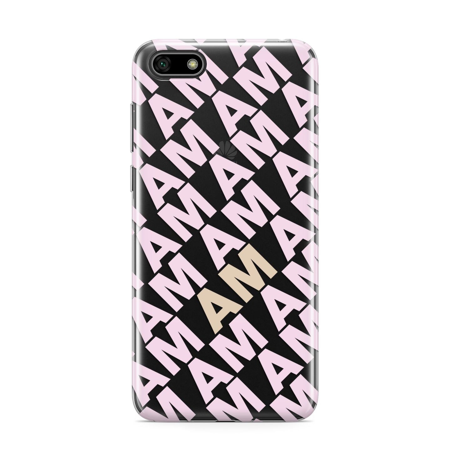 Personalised Diagonal Bold Initials Huawei Y5 Prime 2018 Phone Case