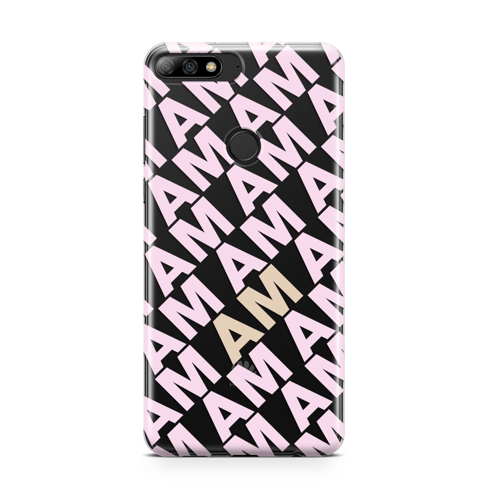 Personalised Diagonal Bold Initials Huawei Y7 2018