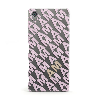 Personalised Diagonal Bold Initials Sony Xperia Case