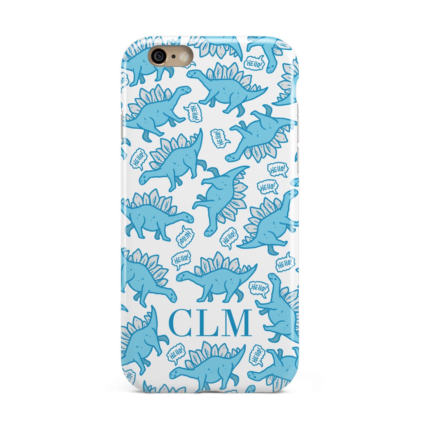 Personalised Dinosaur Initials Apple iPhone 6 3D Tough Case