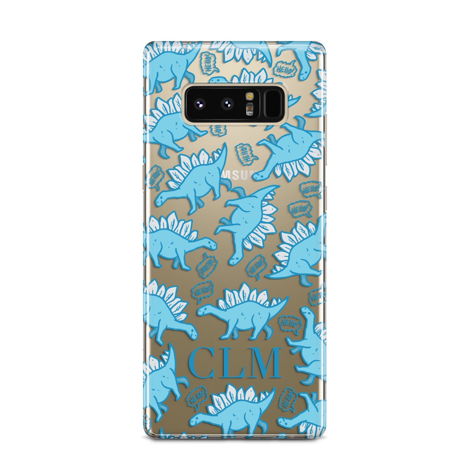 Personalised Dinosaur Initials Samsung Galaxy Note 8 Case