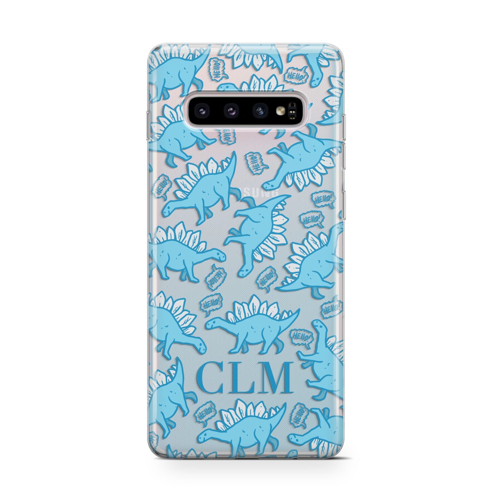 Personalised Dinosaur Initials Samsung Galaxy S10 Case