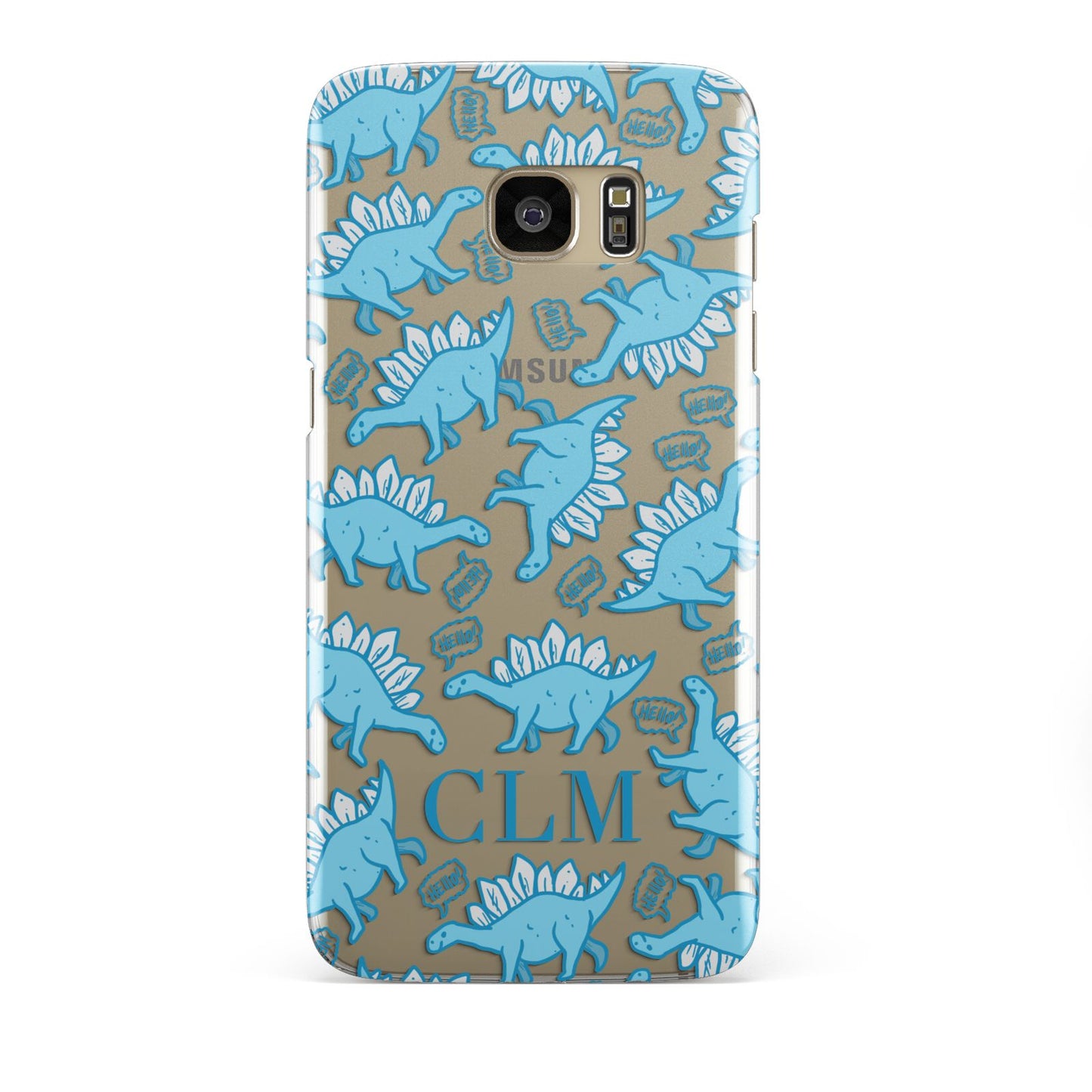 Personalised Dinosaur Initials Samsung Galaxy S7 Edge Case