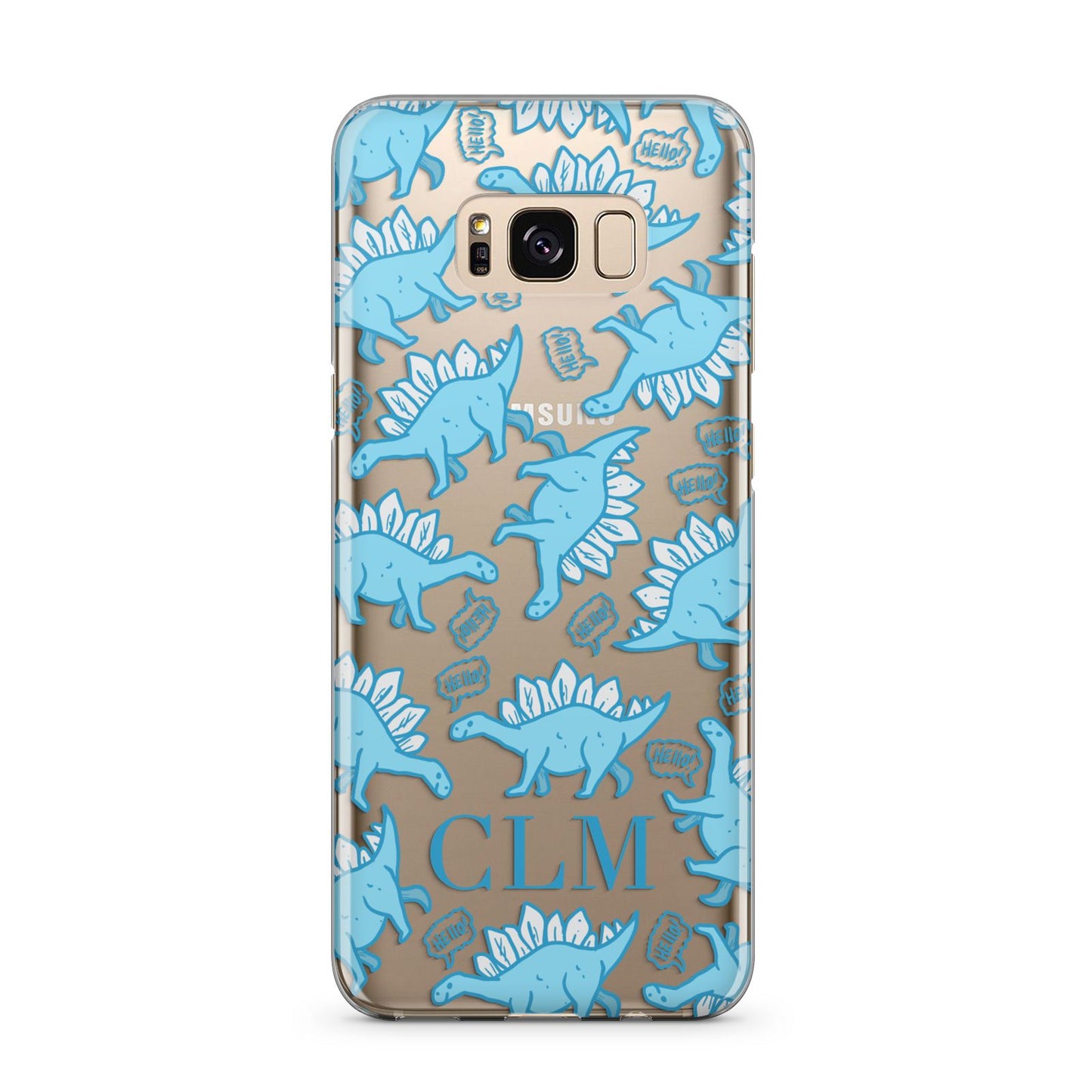 Personalised Dinosaur Initials Samsung Galaxy S8 Plus Case