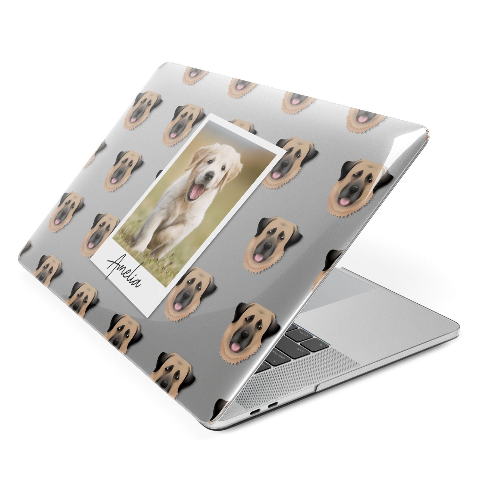 Personalised Dog Photo Apple MacBook Case Side View