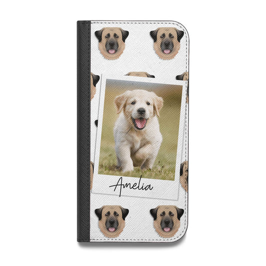 Personalised Dog Photo Vegan Leather Flip Samsung Case