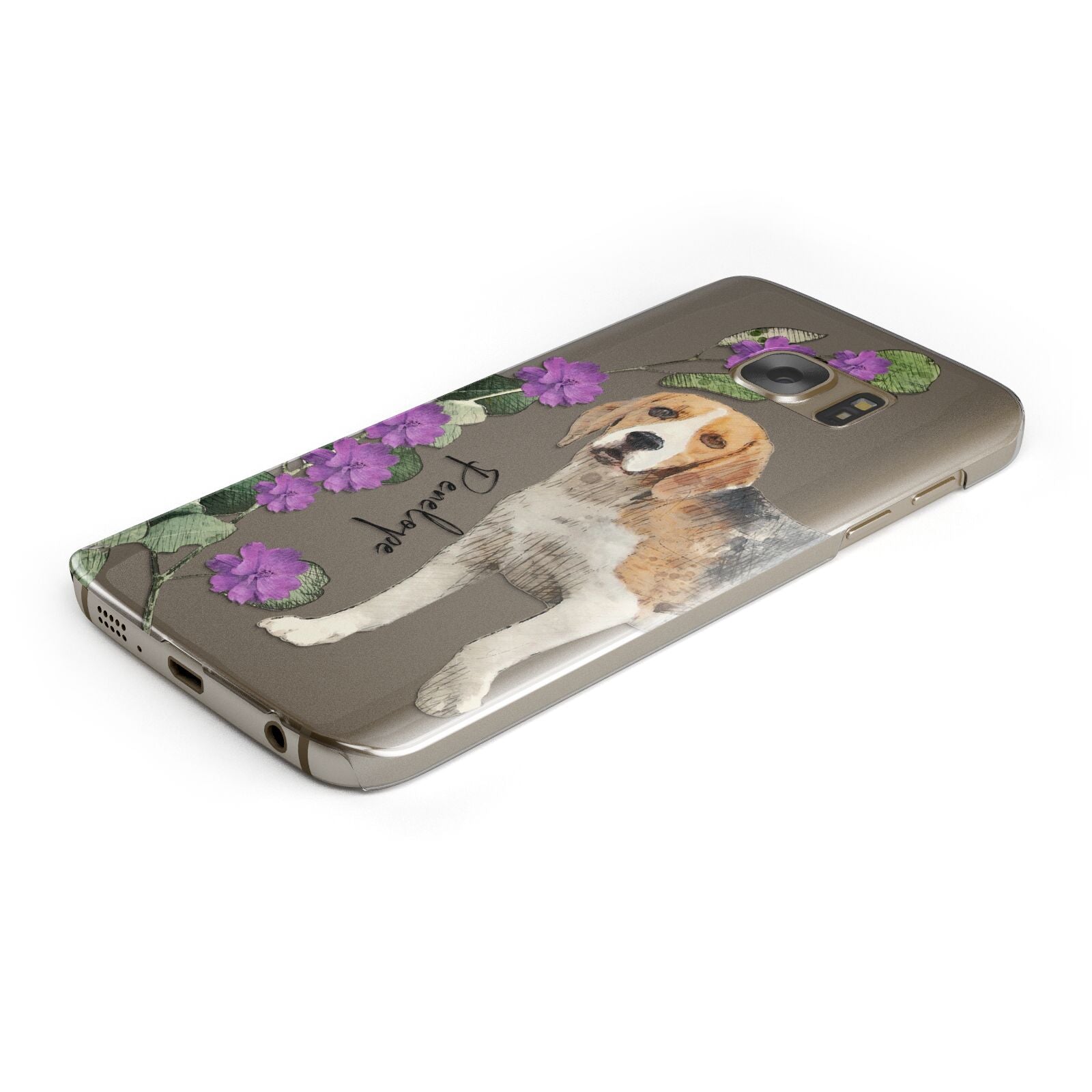 Personalised Dog Protective Samsung Galaxy Case Angled Image