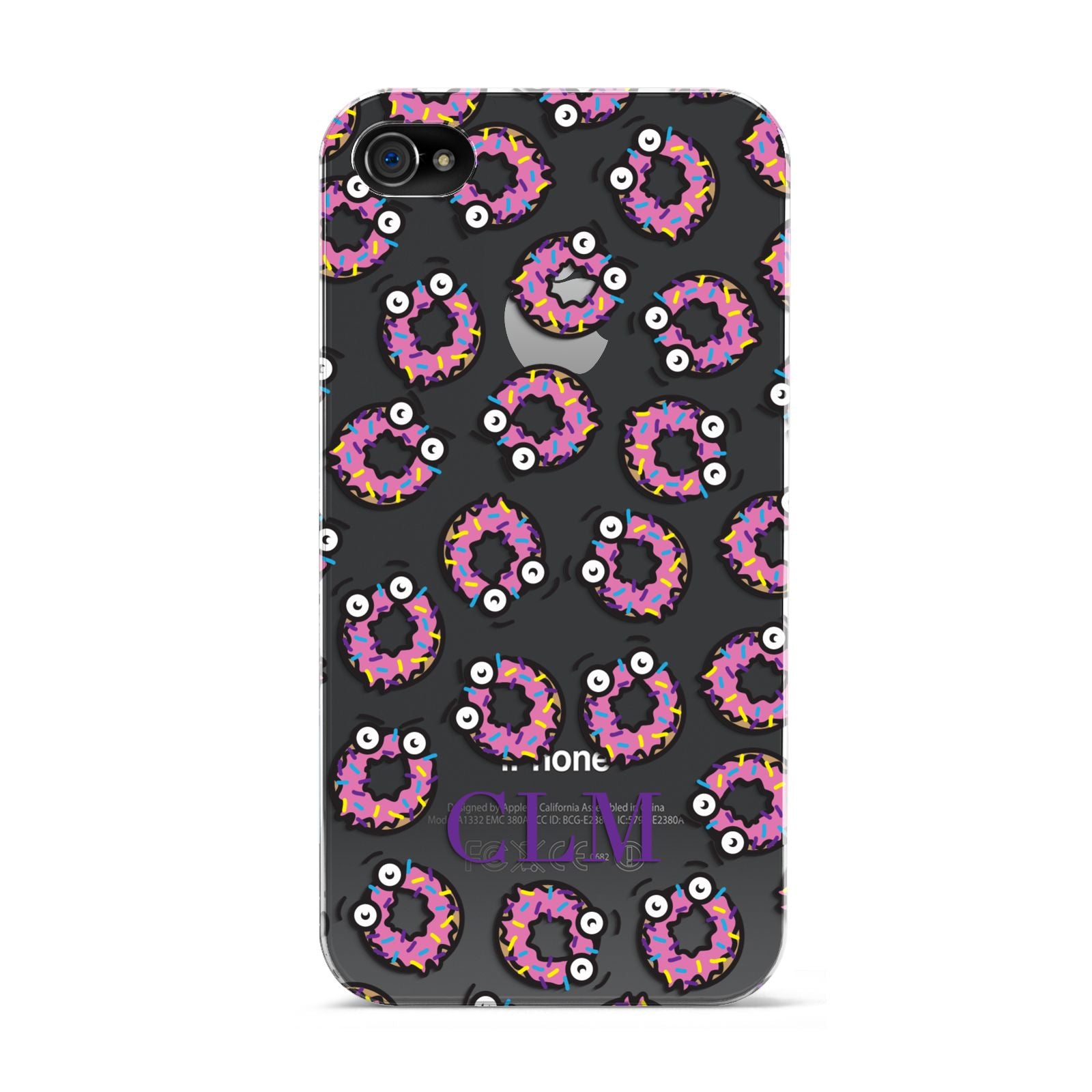 Personalised Donut Initials Apple iPhone 4s Case