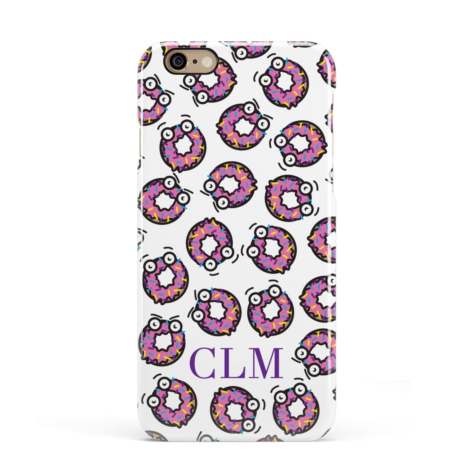 Personalised Donut Initials Apple iPhone 6 3D Snap Case