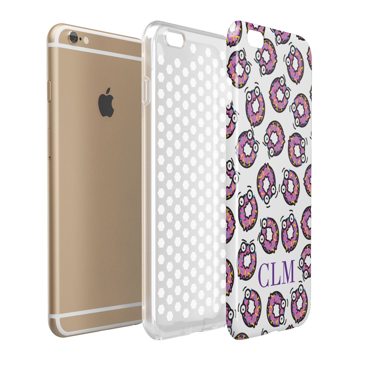 Personalised Donut Initials Apple iPhone 6 Plus 3D Tough Case Expand Detail Image