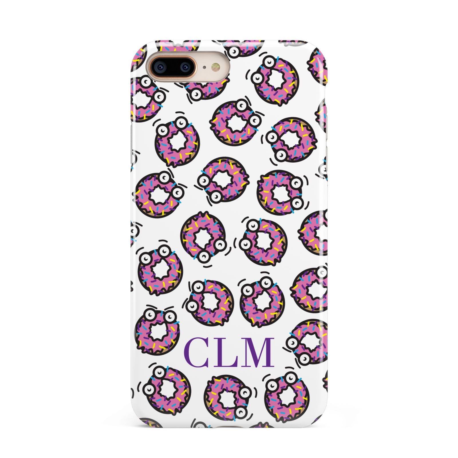 Personalised Donut Initials Apple iPhone 7 8 Plus 3D Tough Case