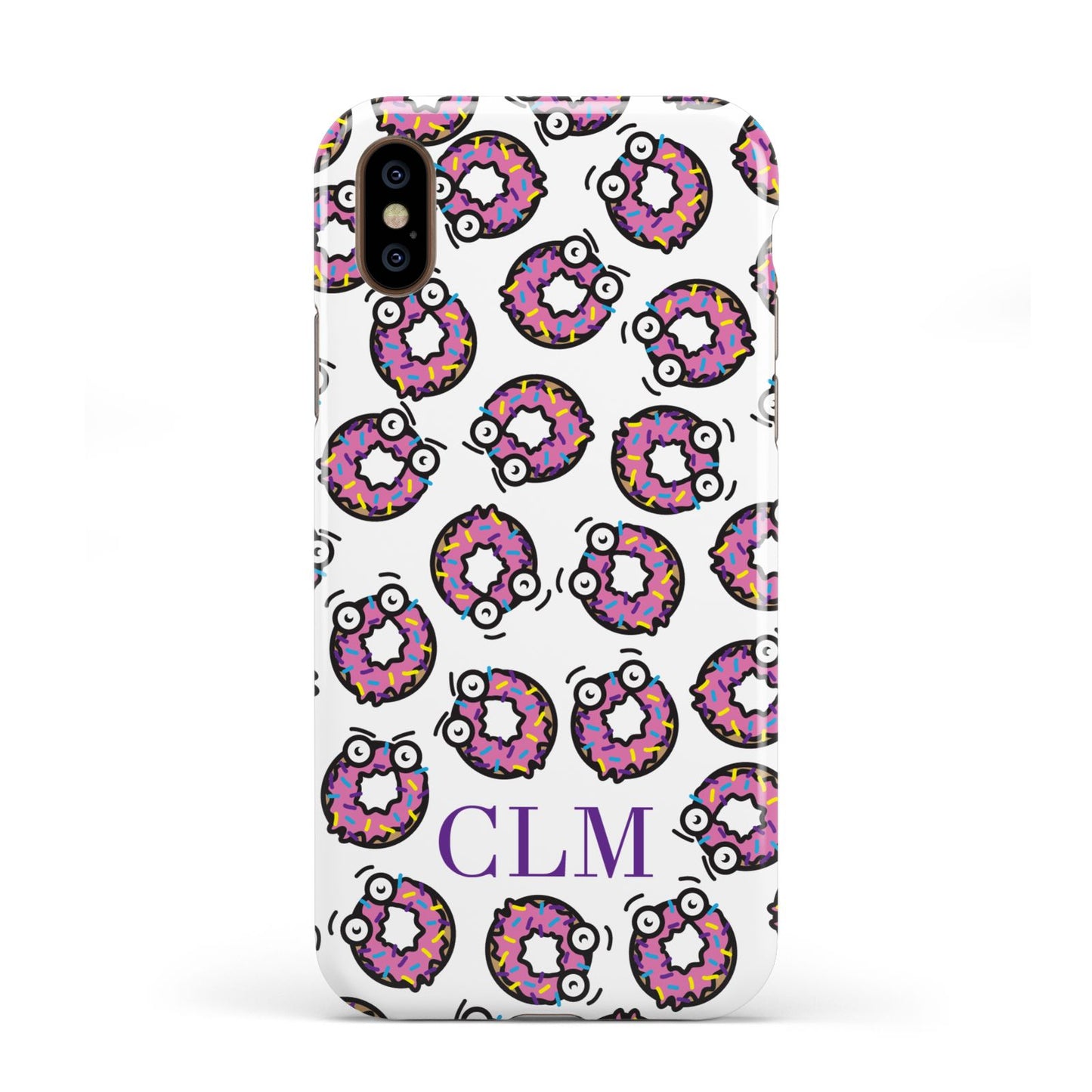 Personalised Donut Initials Apple iPhone XS 3D Tough