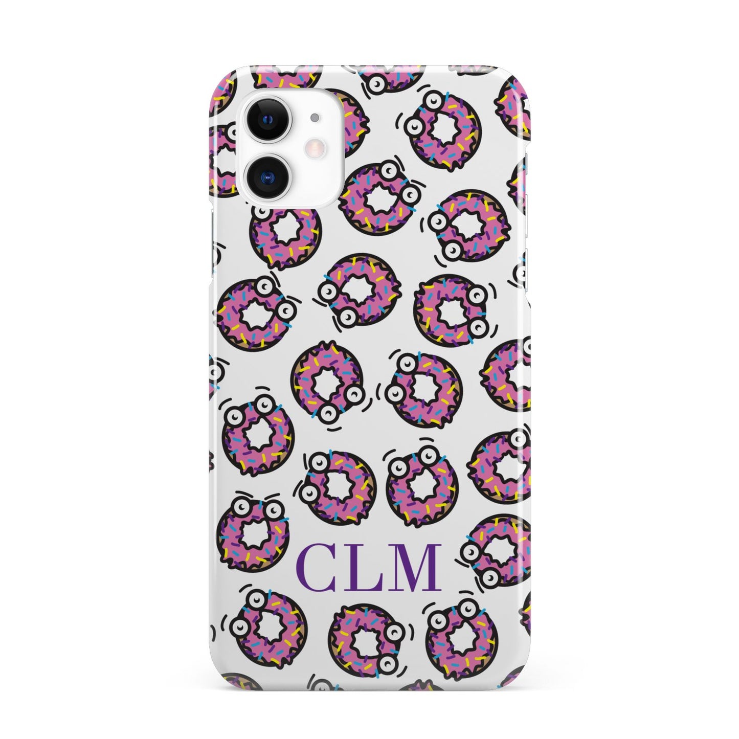 Personalised Donut Initials iPhone 11 3D Snap Case