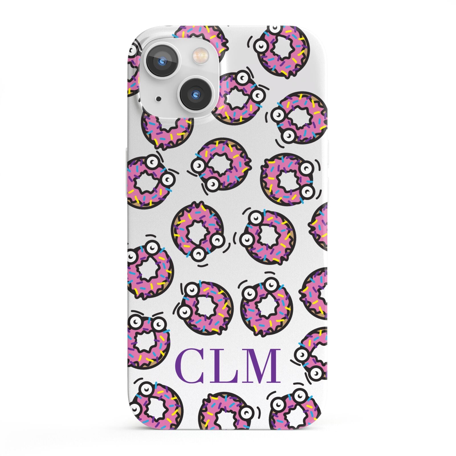 Personalised Donut Initials iPhone 13 Full Wrap 3D Snap Case