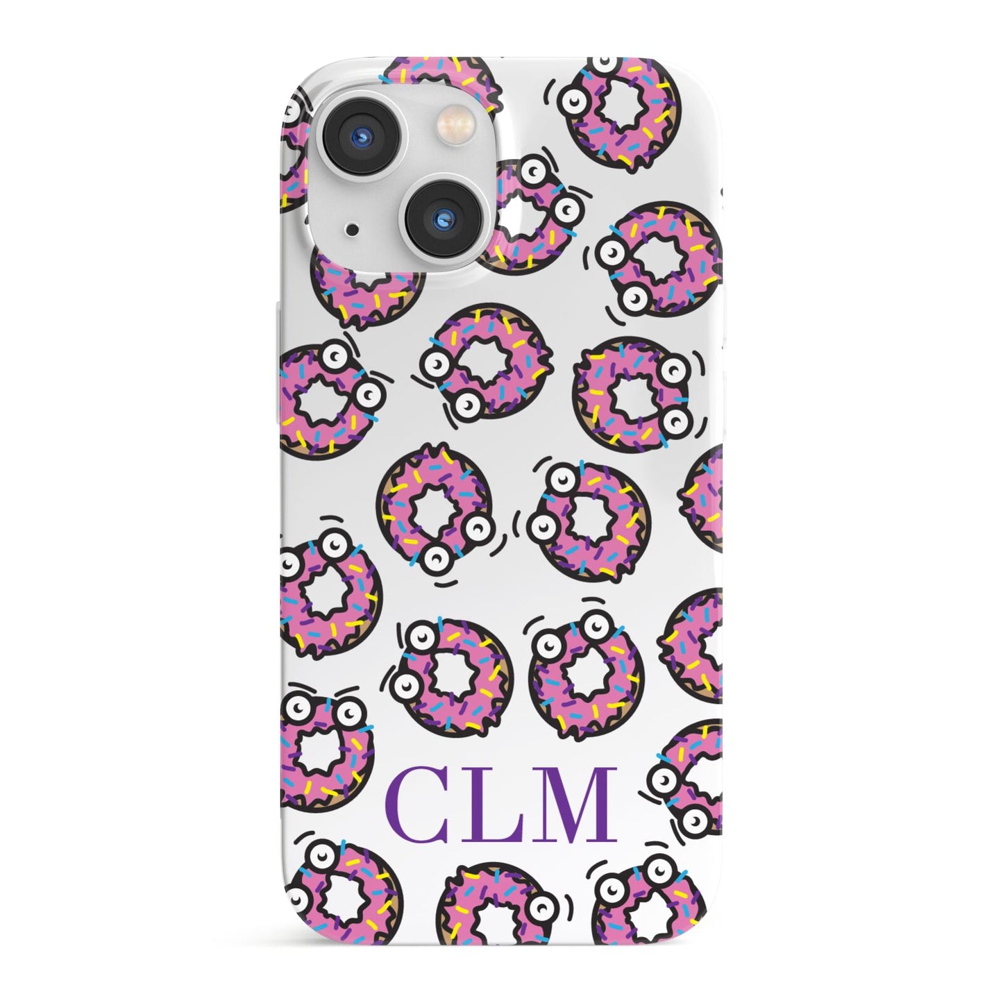 Personalised Donut Initials iPhone 13 Mini Full Wrap 3D Snap Case