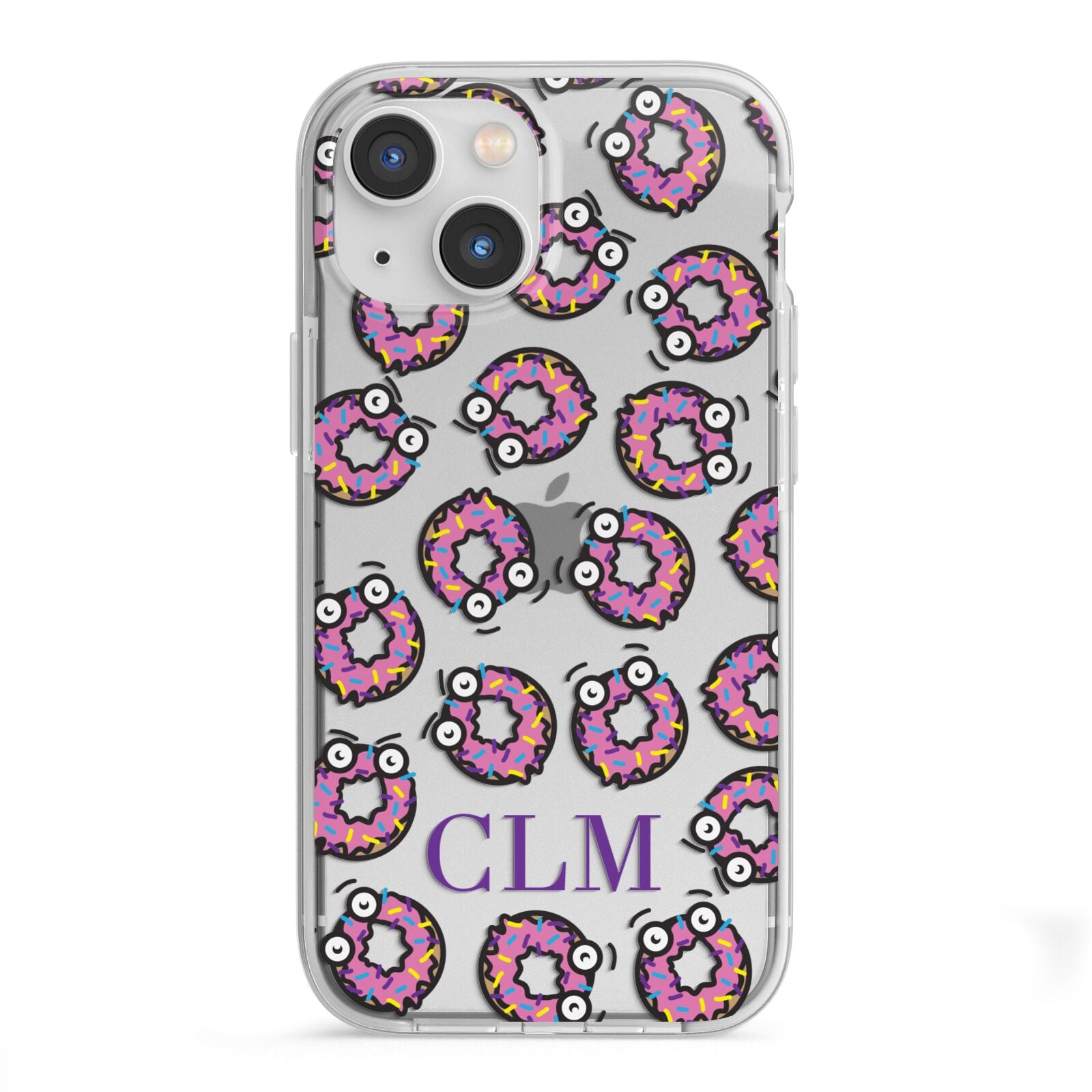 Personalised Donut Initials iPhone 13 Mini TPU Impact Case with White Edges